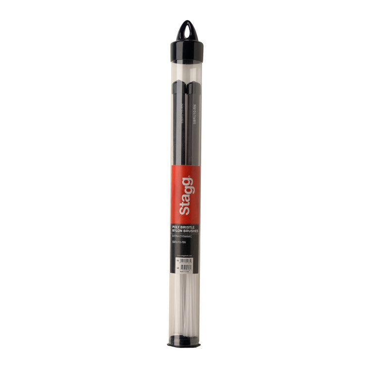STAGG  spazzole in nylon  impugnatura in gomma  -  SBRU10-RN