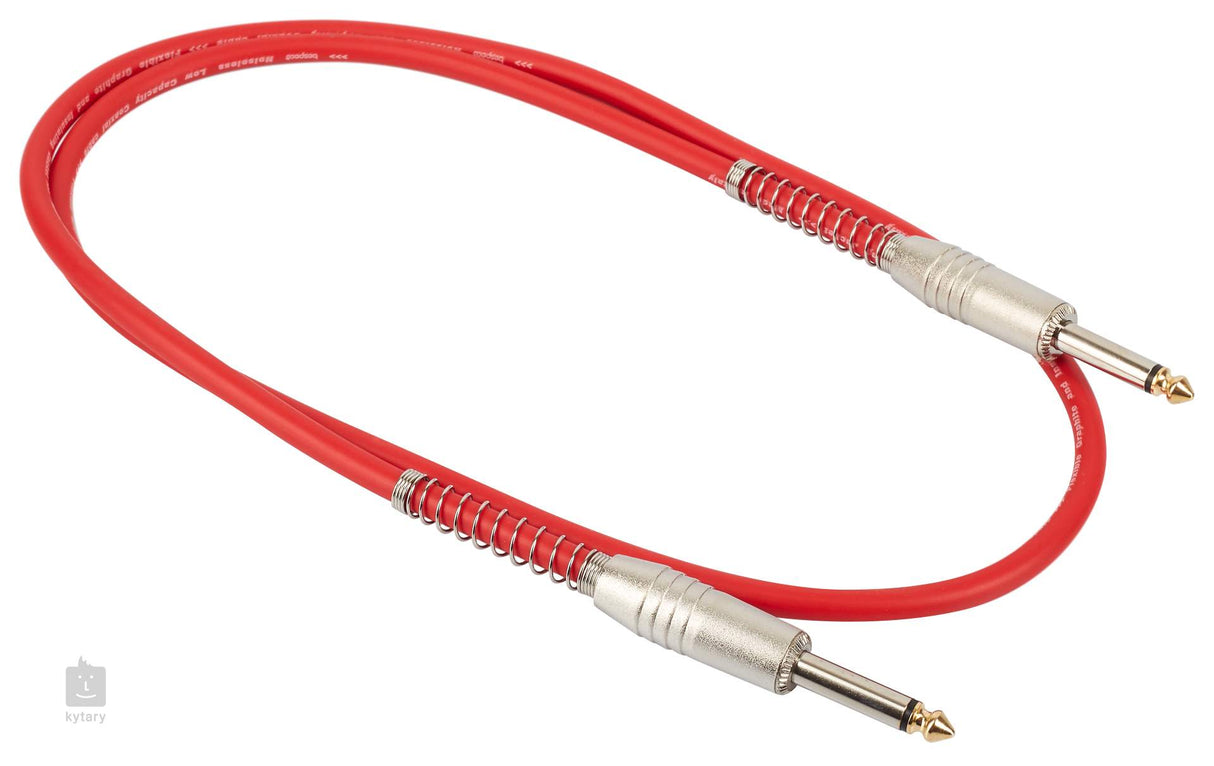 Bespeco, IRO100RD Cavi per strumenti - jack Ø 6,3 mm - jack Ø 6,3 mm, Lunghezza 1m