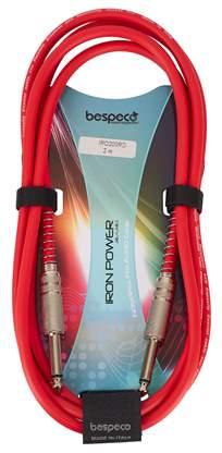 Bespeco, IRO100RD Cavi per strumenti - jack Ø 6,3 mm - jack Ø 6,3 mm, Lunghezza 1m