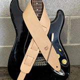 Etabeta - Tracolla in vera pelle -  DELUXE Guitar Strap | Naturale