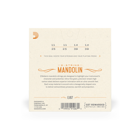 D'addario EJ67 - cordiera per mandolino