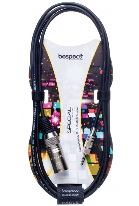 BESPECO SPECIAL  Cavo per dispositivi elettronici - jack Ø 3,5 mm TRS - cannon maschio  EAMS100 - 1 metro