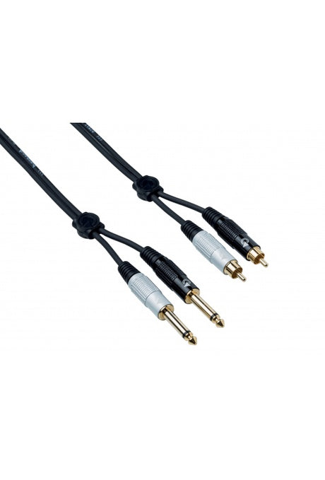 BESPECO EAGLE PRO  cavo interlink - 2 x jack Ø 6,3 mm - 2 x RCA  EAY2JR300 - 3metri