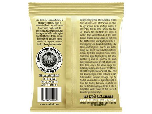 MUTA Ernie Ball - per chitarra ACUSTICA 12-54 2003 Earthwood Bronze