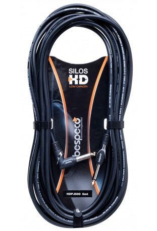 BESPECO Serie SILOS HD - Cavo per strumenti - jack Ø 6,3 mm - jack Ø 6,3 mm 90°  HDPJ600 - 6 metri