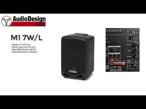 Audiodesign, CASSA ATTIVA - M1 7W a batteria 60w
