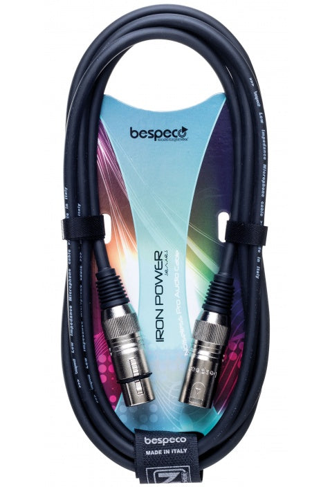 BESPECO - IRON POWER  Cavo per microfoni - cannon maschio - cannon femmina  IROMB1000 - 10 metri