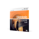 EJ10 80/20 Bronze Acoustic Guitar Strings, Extra Light, 10-47