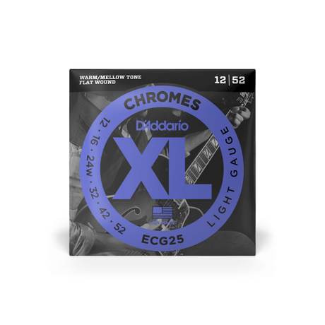 MUTA PER CHITARRA ELETTRICA ECG25 Daddario 12-52 flat wound