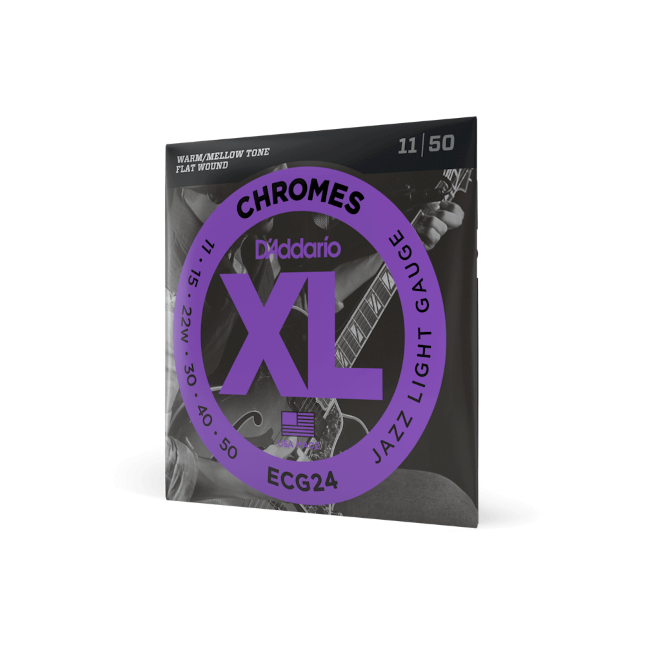 MUTA PER CHITARRA ELETTRICA ECG24 Daddario 11-50 FLAT WOUND