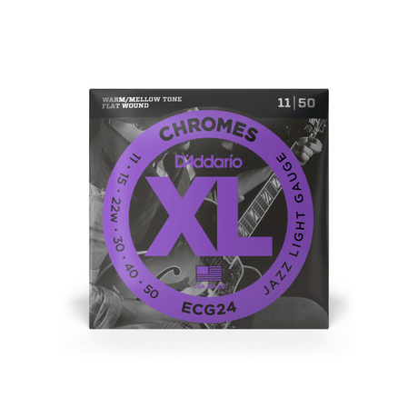 MUTA PER CHITARRA ELETTRICA ECG24 Daddario 11-50 FLAT WOUND