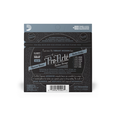 D'ADDARIO EJ46FF Pro-Arté Carbon Hard Tension - muta chitarra classica