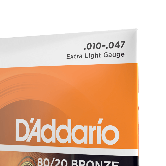 EJ10 80/20 Bronze Acoustic Guitar Strings, Extra Light, 10-47