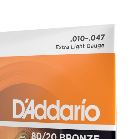 EJ10 80/20 Bronze Acoustic Guitar Strings, Extra Light, 10-47