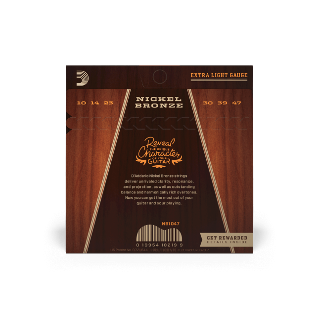 MUTA PER CHITARRA ACUSTICA NB1047 Nichel Bronze 10-47
