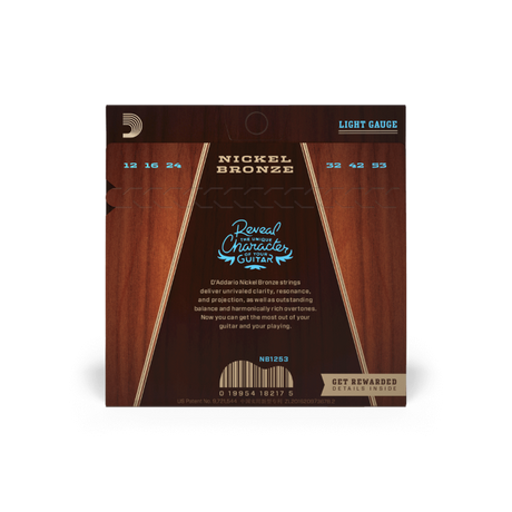 D'addario MUTA PER CHITARRA ACUSTICA NB1253 Nichel Bronze 12-53