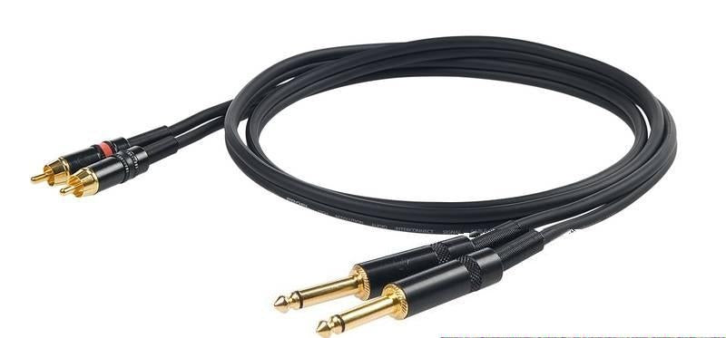 Proel CHLP310 lu15 CAVO AUDIO STEREO 2x JACK 6,3MM - 2x RCA M 1,5MT