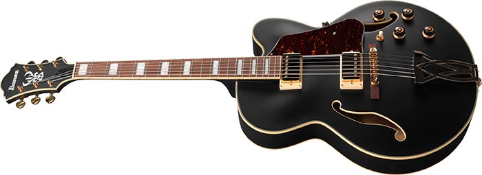 Chitarra semiacustica Ibanez af75 black flat