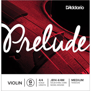 J814 4/4M  Corda singola SOL D'Addario Prelude per violino, scala 4/4, tensione media