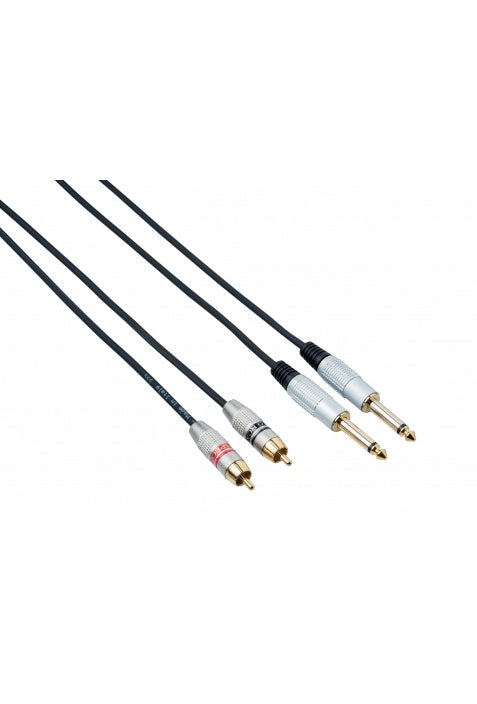 BESPECO SPECIAL  Cavo interlink - 2 x RCA - 2 x jack Ø 6,3 mm  RCJJ300 - 3 metri