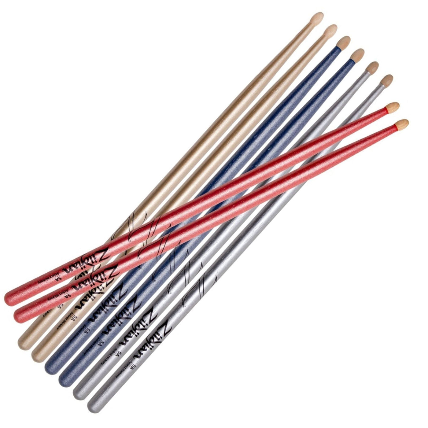 Bacchette per batteria Zildjian SDSP244 - Coppia di bacchette Zildjian Chroma